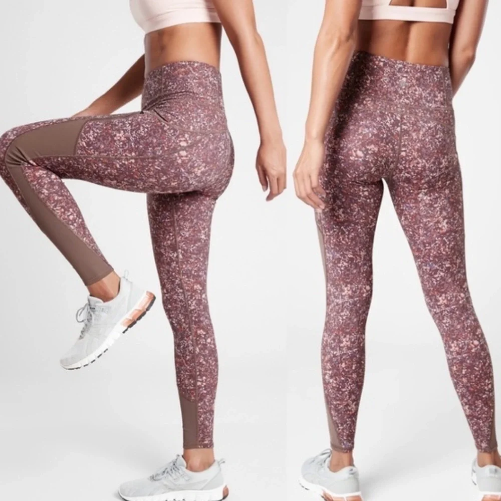 ATHLETA RAINIER PRINTED MESH TIGHT LEGGINGS. Size S . Very good condition - Picture 2 of 10